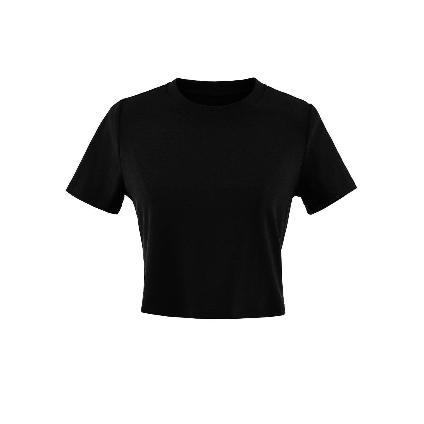 Black unisex round neck short sleeve T-shirt lifestyle shot – Y2K streetwear style | TeenStylo
