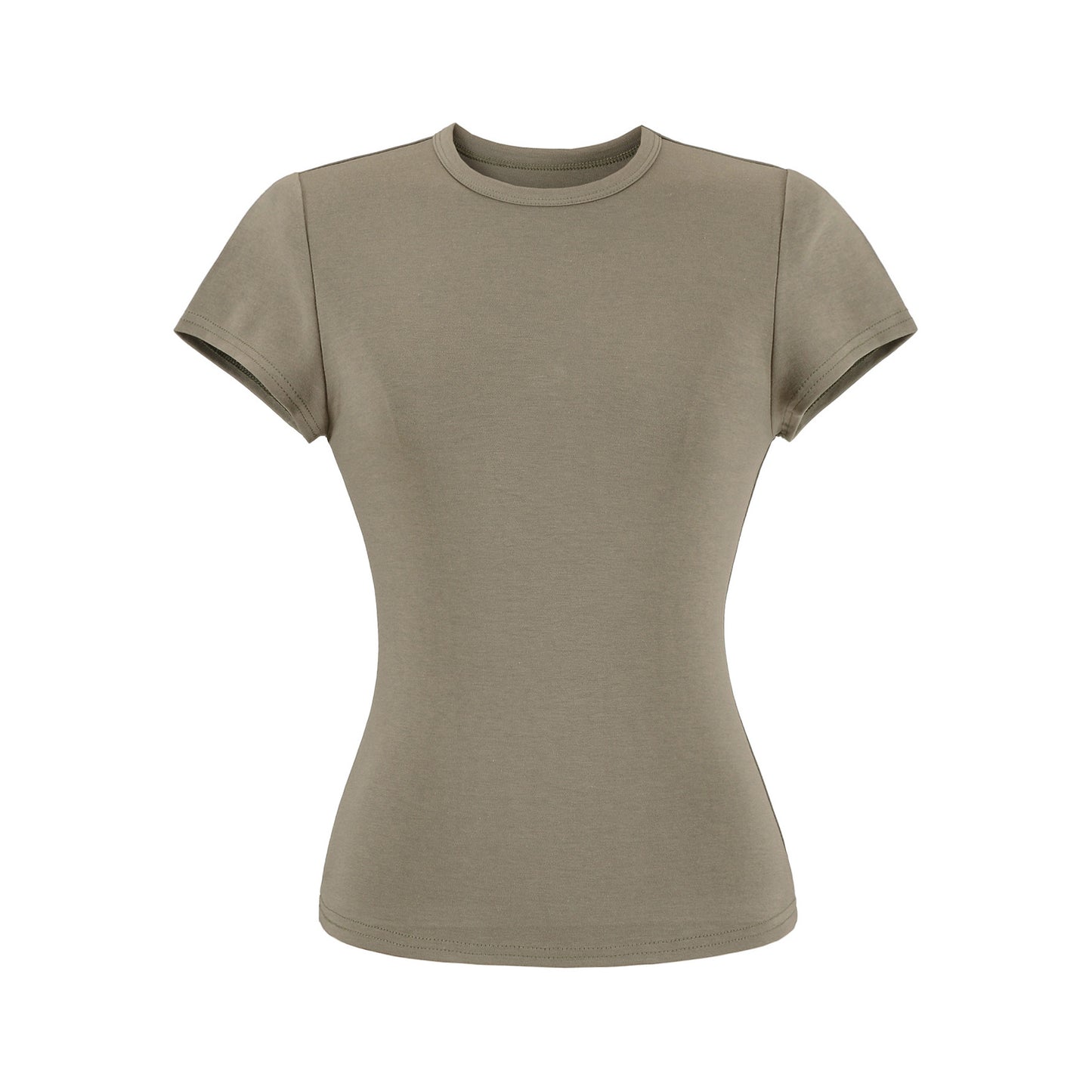Gray unisex round neck short sleeve T-shirt women's streetwear style - TeenStylo