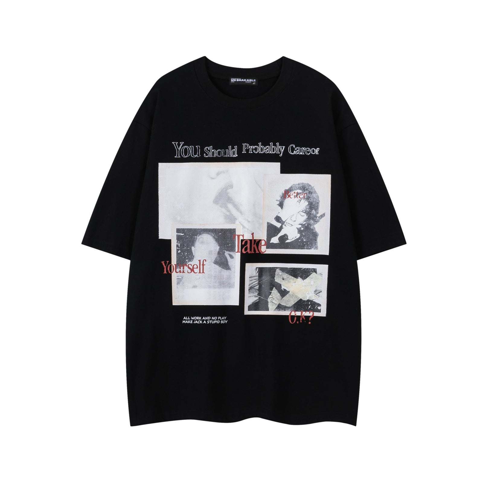 White unisex streetwear graphic print t-shirt lifestyle look styled for Y2K street fashion at TeenStylo