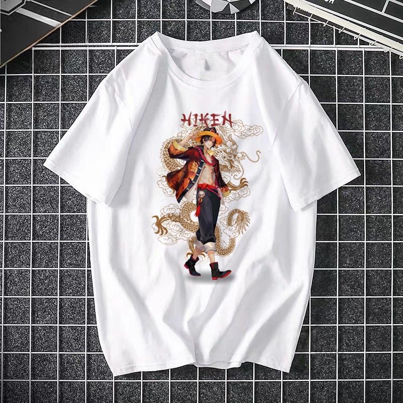 ONE PIECE Luffy Fourth Gear white unisex printed streetwear lifestyle tee TeenStylo