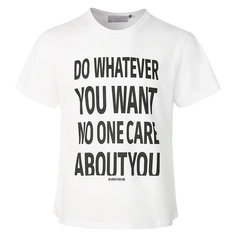 White unisex short sleeve regular shoulder t-shirt front view – TeenStylo