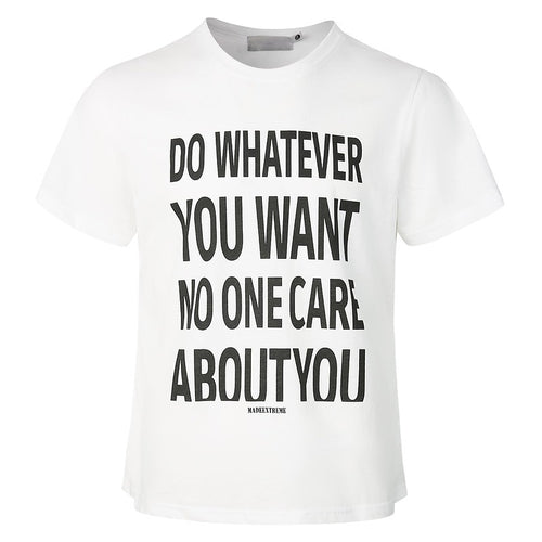 White unisex short sleeve regular shoulder t-shirt front view – TeenStylo