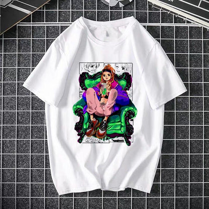 ONE PIECE Pirate King Luffy Fourth Gear white unisex printed streetwear lifestyle tee TeenStylo