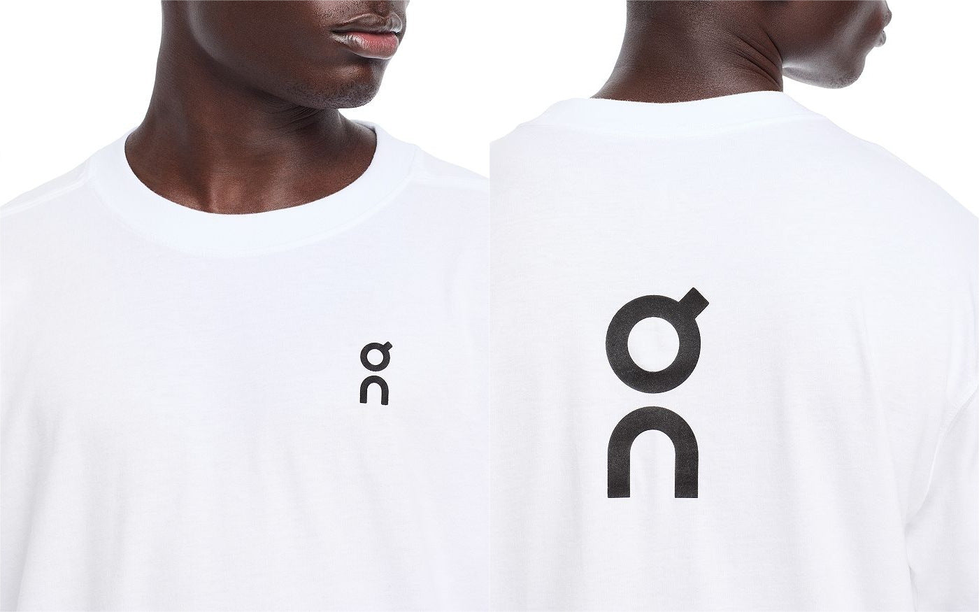 White unisex On Club T graphic cotton t-shirt lifestyle look, Y2K streetwear style at TeenStylo