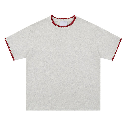Black Unisex Loose Couple Short Sleeve T-Shirt streetwear style front view TeenStylo