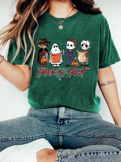 Meadow Green funny character print unisex short sleeve T-shirt lifestyle shot TeenStylo