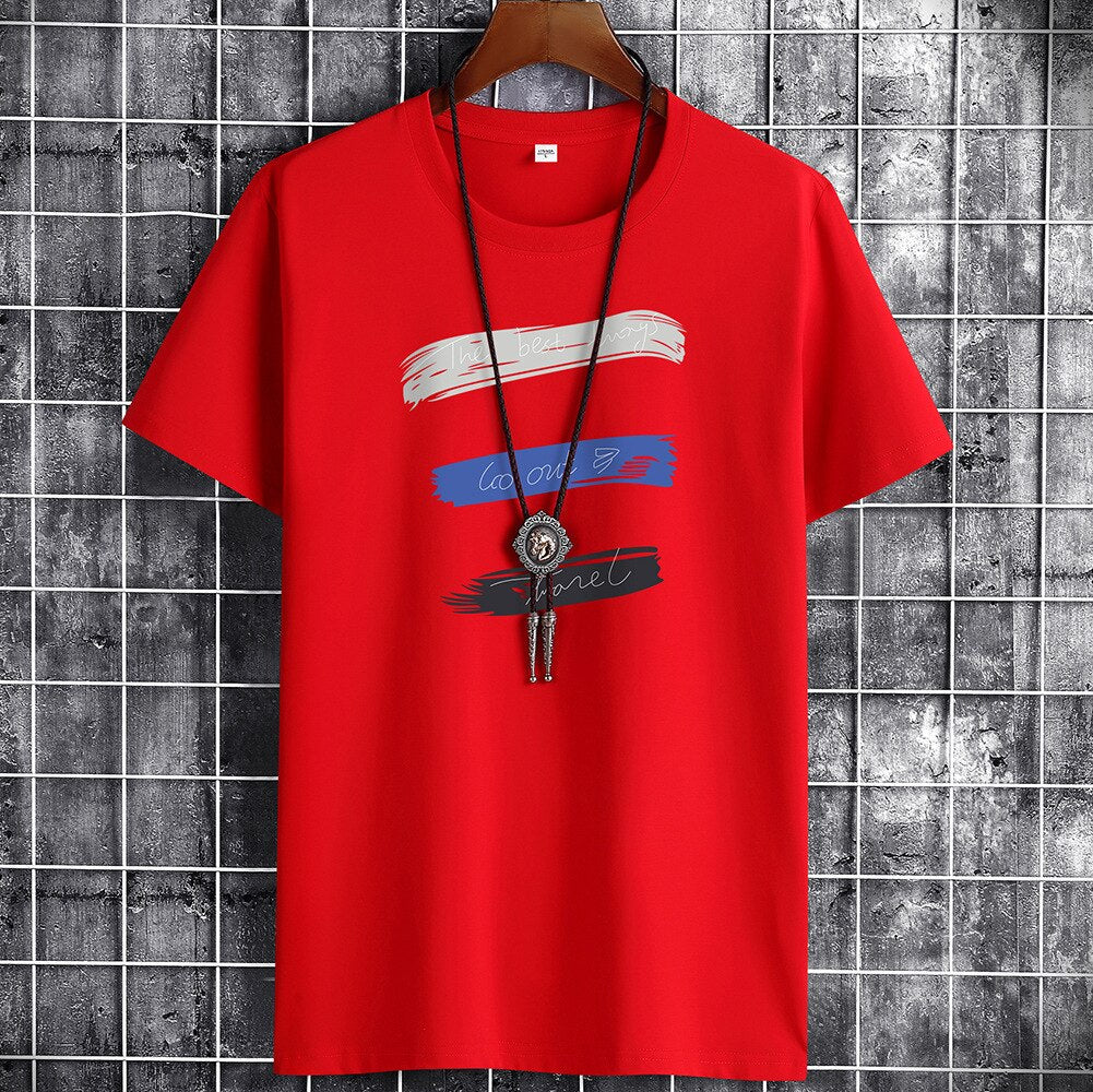 Red anime gothic men's T-shirt streetwear summer fashion lifestyle style TeenStylo