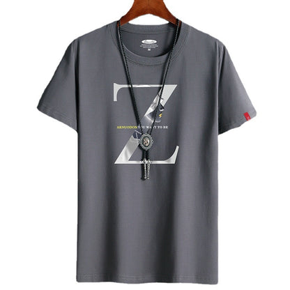 Sky blue men's anime gothic T-shirt front view, Y2K Harajuku streetwear style summer fashion | TeenStylo