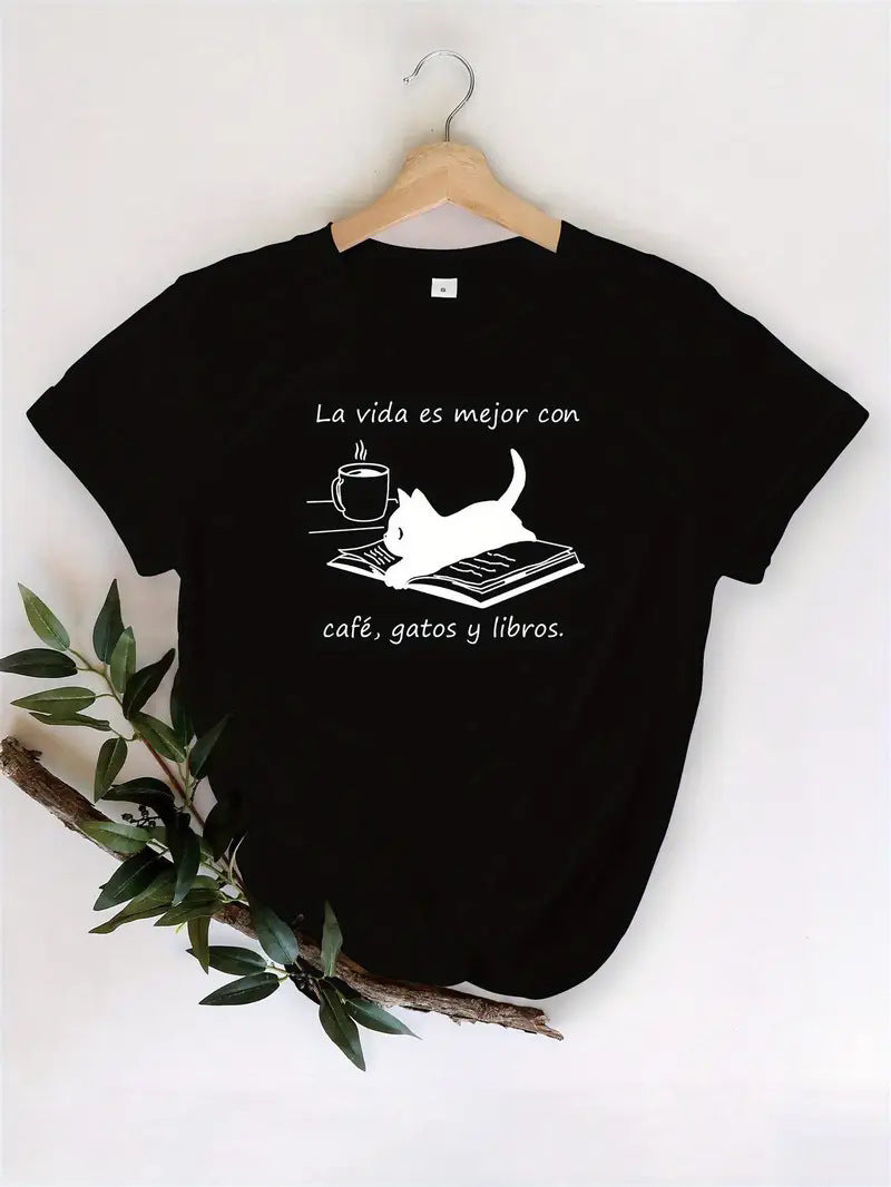 Unisex printed short sleeve t-shirt in B9 colorway, Y2K streetwear style lifestyle shot - TeenStylo