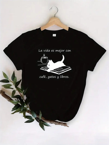 Unisex printed short sleeve t-shirt in B9 colorway, Y2K streetwear style lifestyle shot - TeenStylo