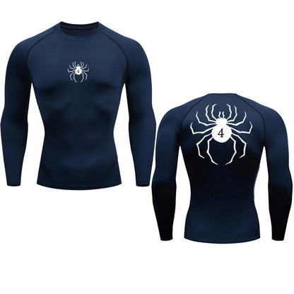 Navy blue Hunter X Hunter compression t-shirt lifestyle look, quick dry anime streetwear unisex fit | TeenStylo