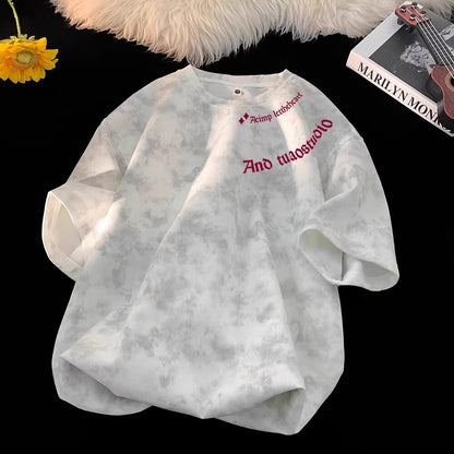 Green Tie-Dye Short Sleeve T-Shirt for Men lifestyle streetwear style | TeenStylo