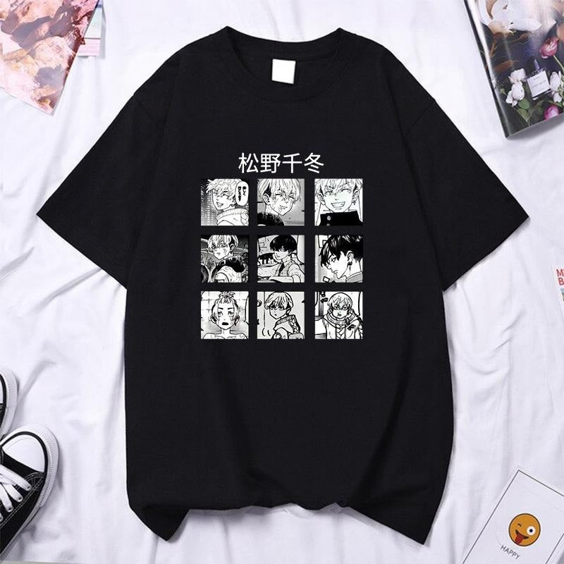 Tokyo Revengers Chifuyu Matsuno graphic t-shirt for men in KT011601 - anime streetwear front view at TeenStylo