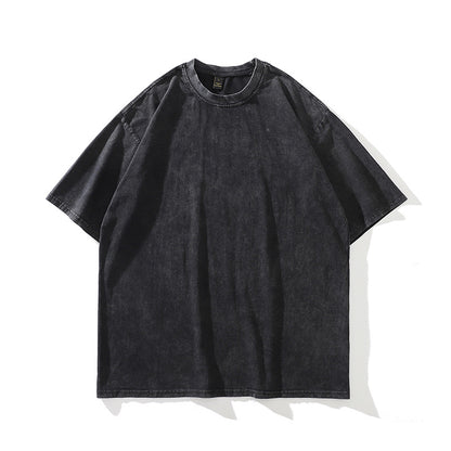 Men's vintage washed Y2K anime graphic tee in colour 701, lifestyle shot, Japanese streetwear style - TeenStylo