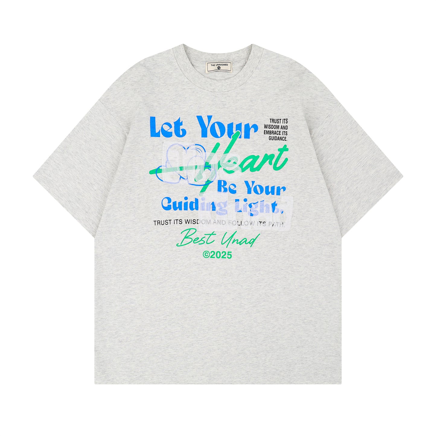 Flower Gray letter print crew neck unisex tee lifestyle shot Y2K streetwear style TeenStylo