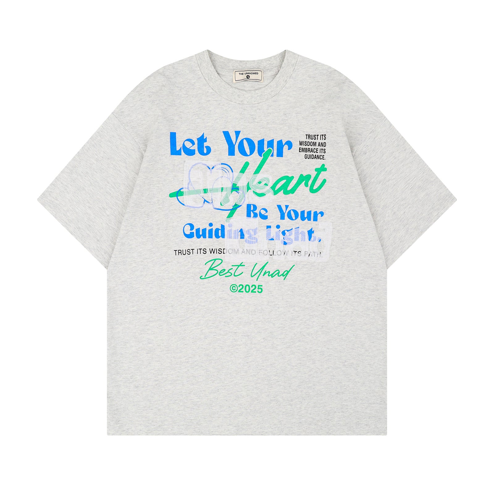 Flower Gray letter print crew neck unisex tee lifestyle shot Y2K streetwear style TeenStylo
