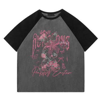 Gray unisex velvet t-shirt detail view showing soft texture and loose casual fit | TeenStylo
