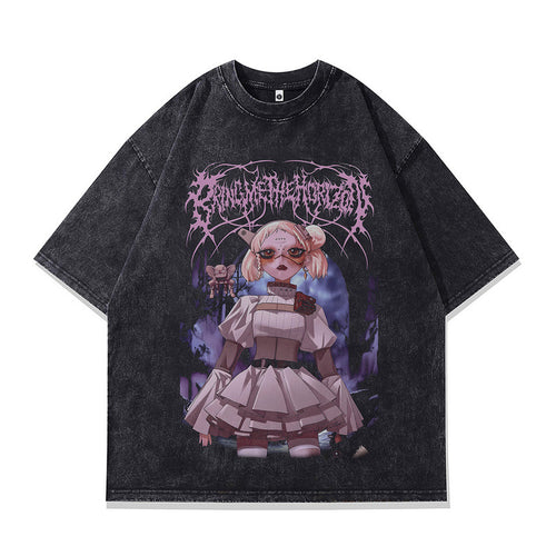Unisex X731 short sleeve couple T-shirt front view, Y2K streetwear style | TeenStylo