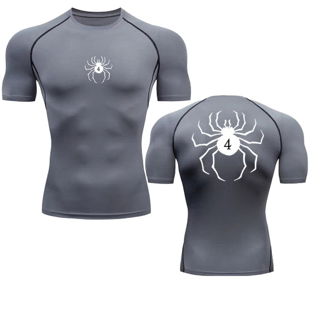 Grey Hunter x Hunter anime compression t-shirt quick dry unisex lifestyle streetwear style at TeenStylo