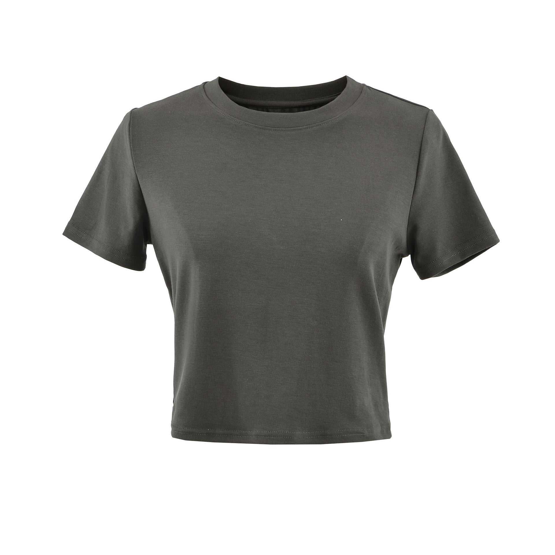 Black unisex round neck short sleeve T-shirt lifestyle shot, Y2K streetwear style - TeenStylo