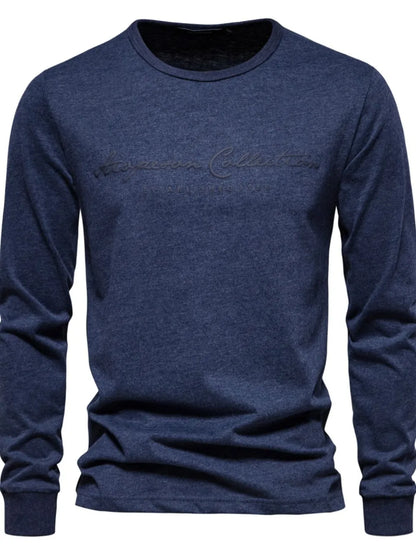 Burgundy men's round neck letter graphic t-shirt streetwear style lifestyle view | TeenStylo