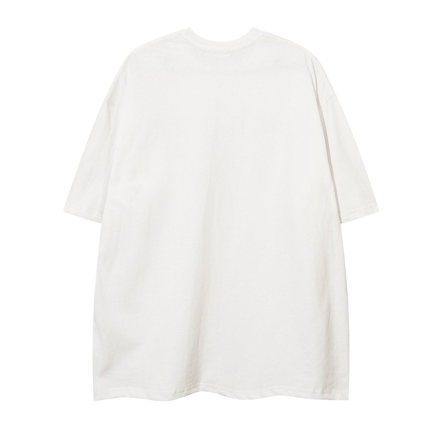 White pure cotton round neck necklace detail close-up streetwear design for teen boys | TeenStylo