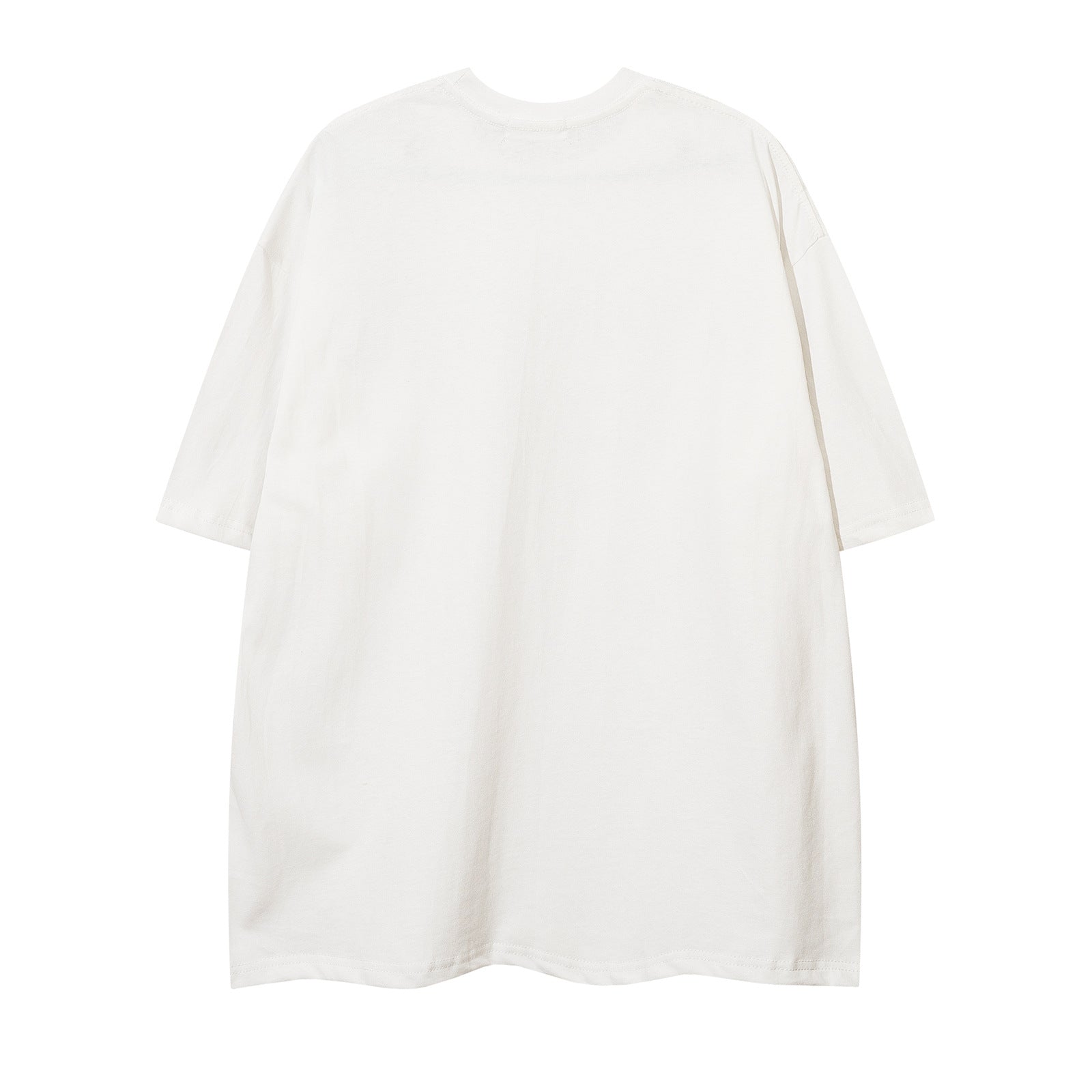 White pure cotton round neck necklace detail close-up streetwear design for teen boys | TeenStylo