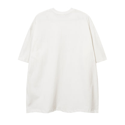 White pure cotton round neck necklace detail close-up streetwear design for teen boys | TeenStylo
