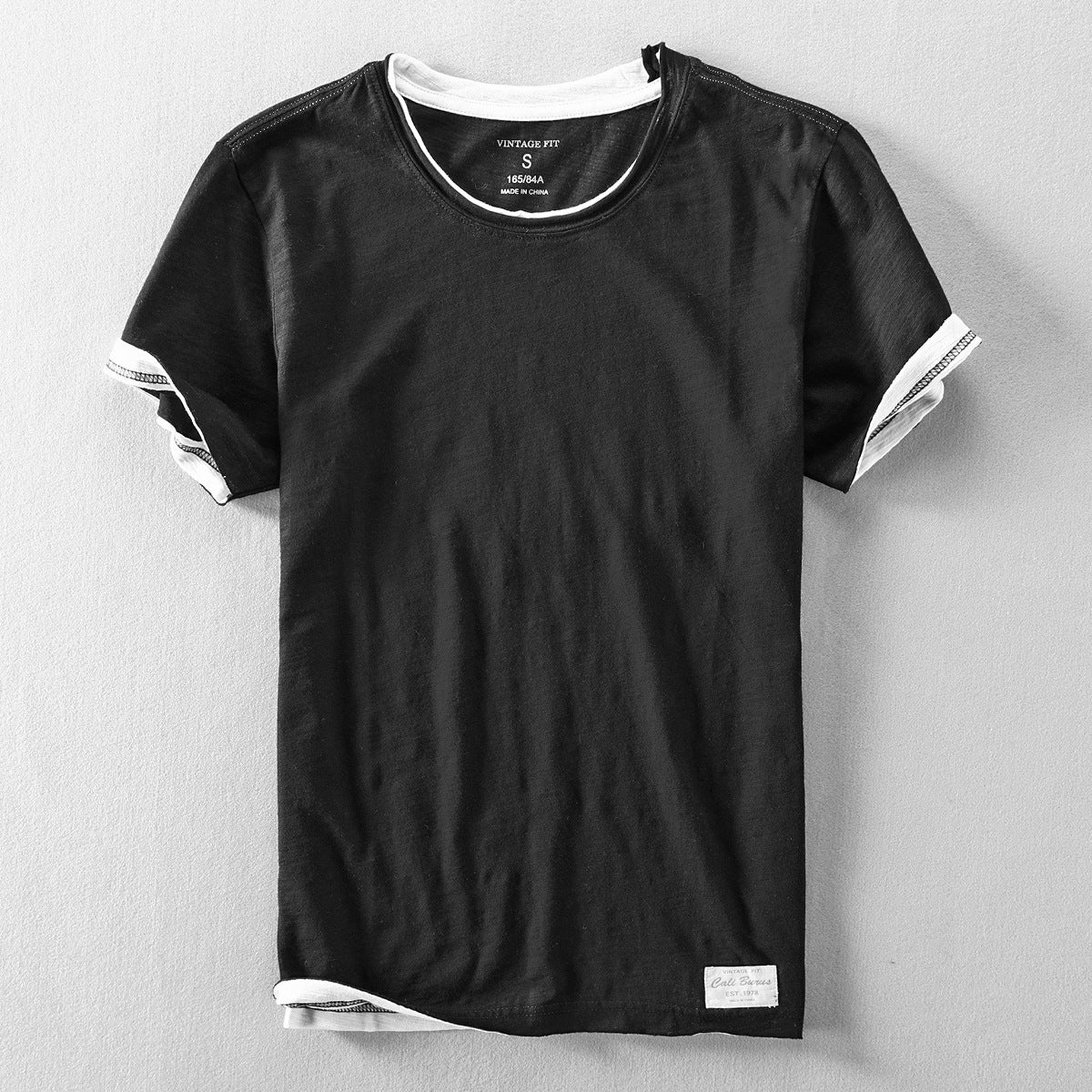 Black men's casual thin cotton t-shirt summer streetwear lifestyle look | TeenStylo