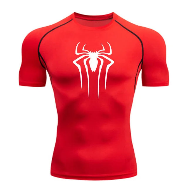Unisex superhero compression gym shirt in color 33, fitness sport streetwear activewear lifestyle look | TeenStylo
