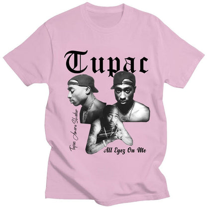 Black Tupac 2Pac Graphic Print Milk Silk Unisex T-Shirt Front View – Streetwear Fashion | TeenStylo