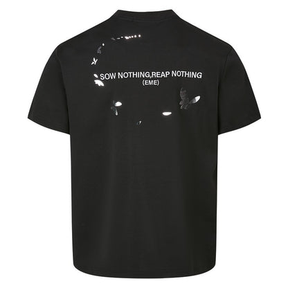 White unisex relaxed fit short sleeve t-shirt lifestyle shot, Y2K streetwear style | TeenStylo