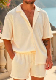 Men's Casual Summer Shirt and Shorts Set with Flip | TeenStylo