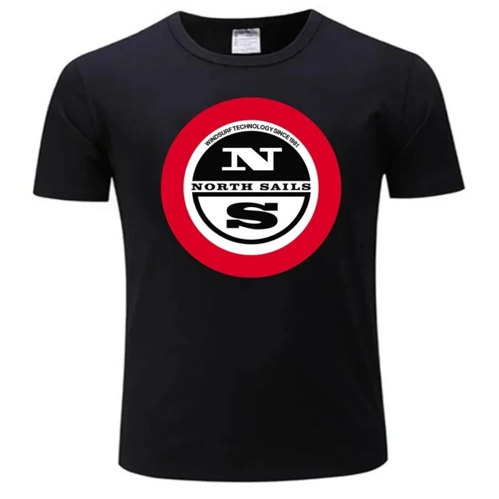 North Sails unisex oversized cotton tee lifestyle shot in color 6, streetwear summer fashion - TeenStylo