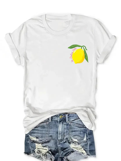 Unisex B9 printed short sleeve t-shirt women lifestyle shot Y2K streetwear fashion TeenStylo