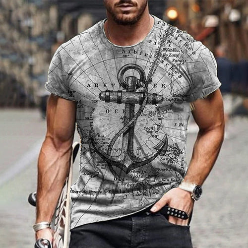 Men's printed streetwear t-shirt in ZJM1-766 front view, casual fashion statement piece for teens – TeenStylo