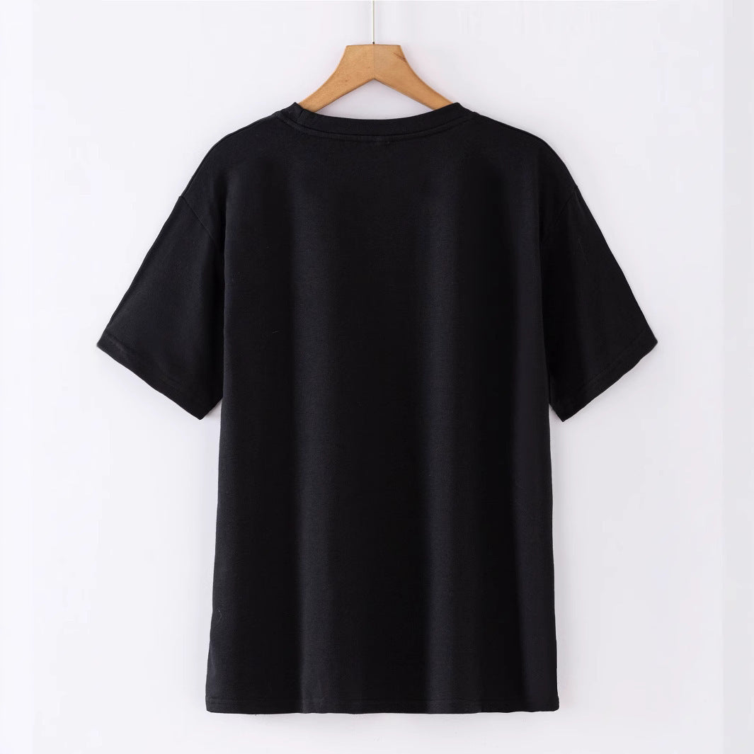 Close-up detail of B7 printed short sleeve unisex t-shirt fabric and design - TeenStylo