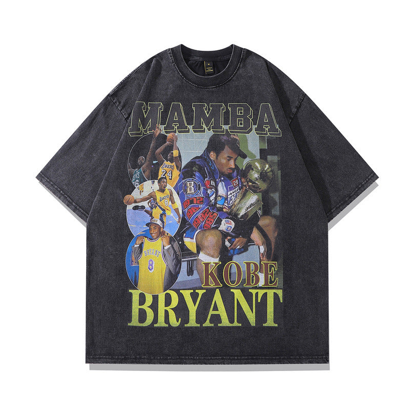 Male streetwear star player print short sleeve t-shirt lifestyle look in colour 882 TeenStylo