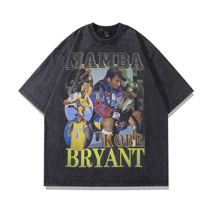 Male streetwear star player print short sleeve t-shirt lifestyle look in colour 882 TeenStylo