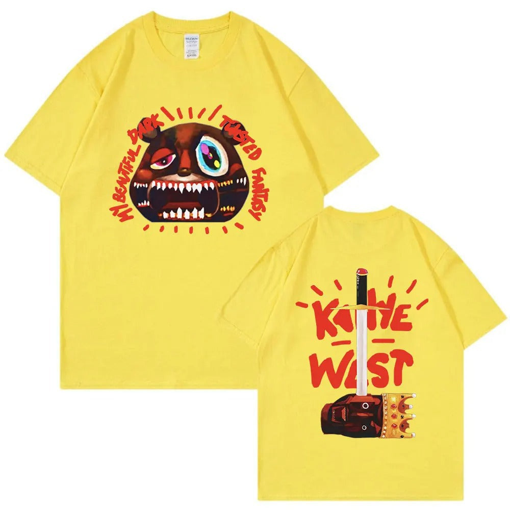 Unisex Kanye West Graduation Album Graphic T-Shirt in Olive Green Streetwear Style - TeenStylo