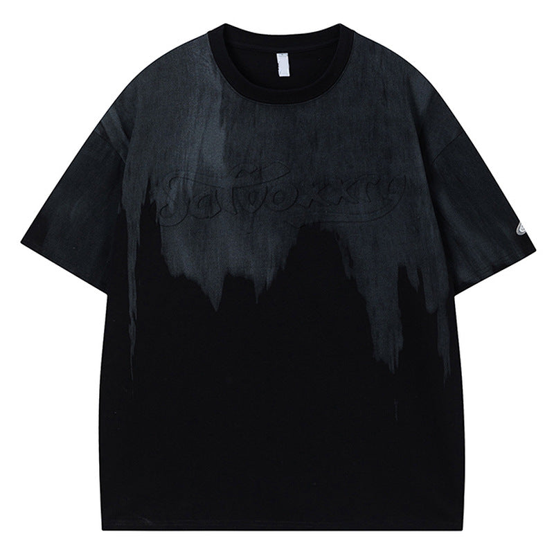 Black unisex loose short sleeve t-shirt summer casual streetwear lifestyle look | TeenStylo