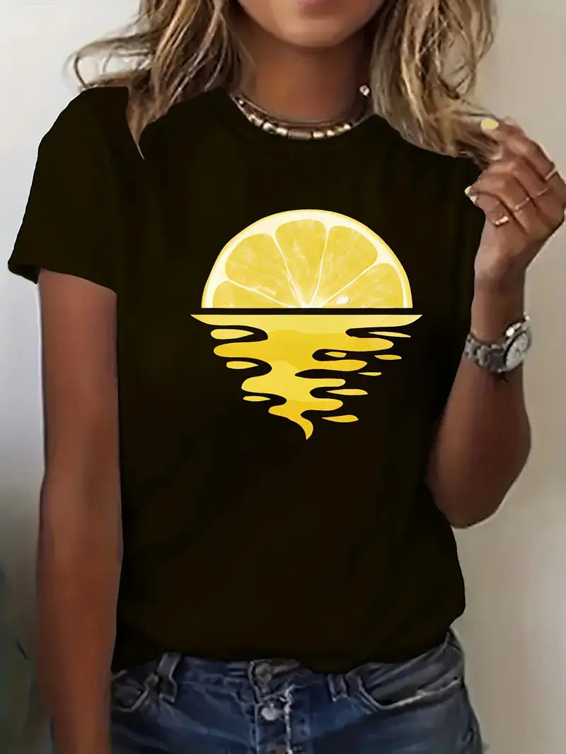 Unisex printed short sleeve T-shirt in B6 lifestyle look, Y2K streetwear style at TeenStylo
