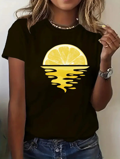 Unisex printed short sleeve T-shirt in B6 lifestyle look, Y2K streetwear style at TeenStylo