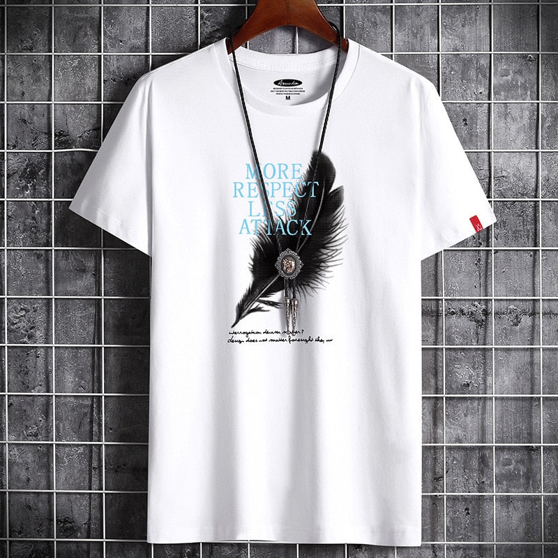 White oversized anime t-shirt detail view showing graphic print and fabric texture for teen streetwear fashion at TeenStylo