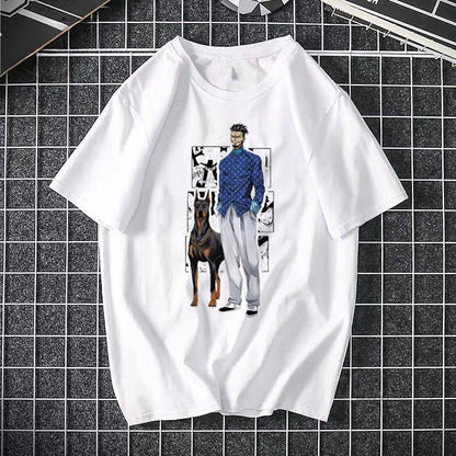 ONE PIECE Luffy Fourth Gear white unisex printed streetwear tee lifestyle shot TeenStylo