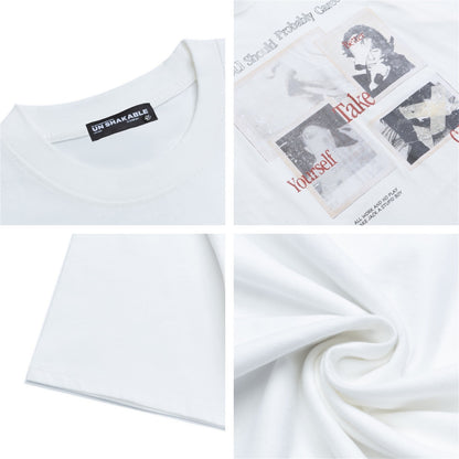 Black unisex streetwear graphic tee styled in urban lifestyle setting | TeenStylo