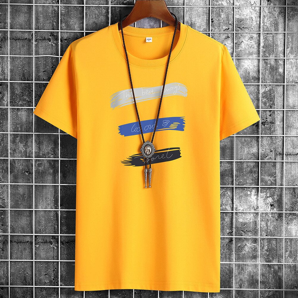Black anime gothic men's T-shirt summer fashion streetwear short sleeve tee lifestyle view at TeenStylo