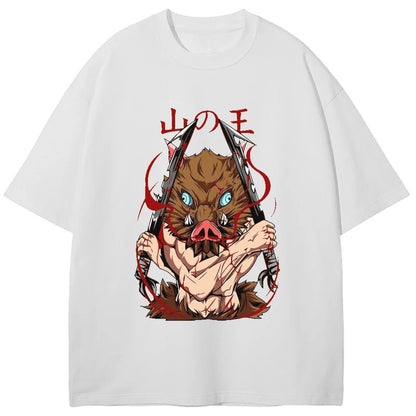 Brown unisex anime mouth graphic cotton t-shirt lifestyle shot, Y2K streetwear style, Summer Flat Izo print – TeenStylo