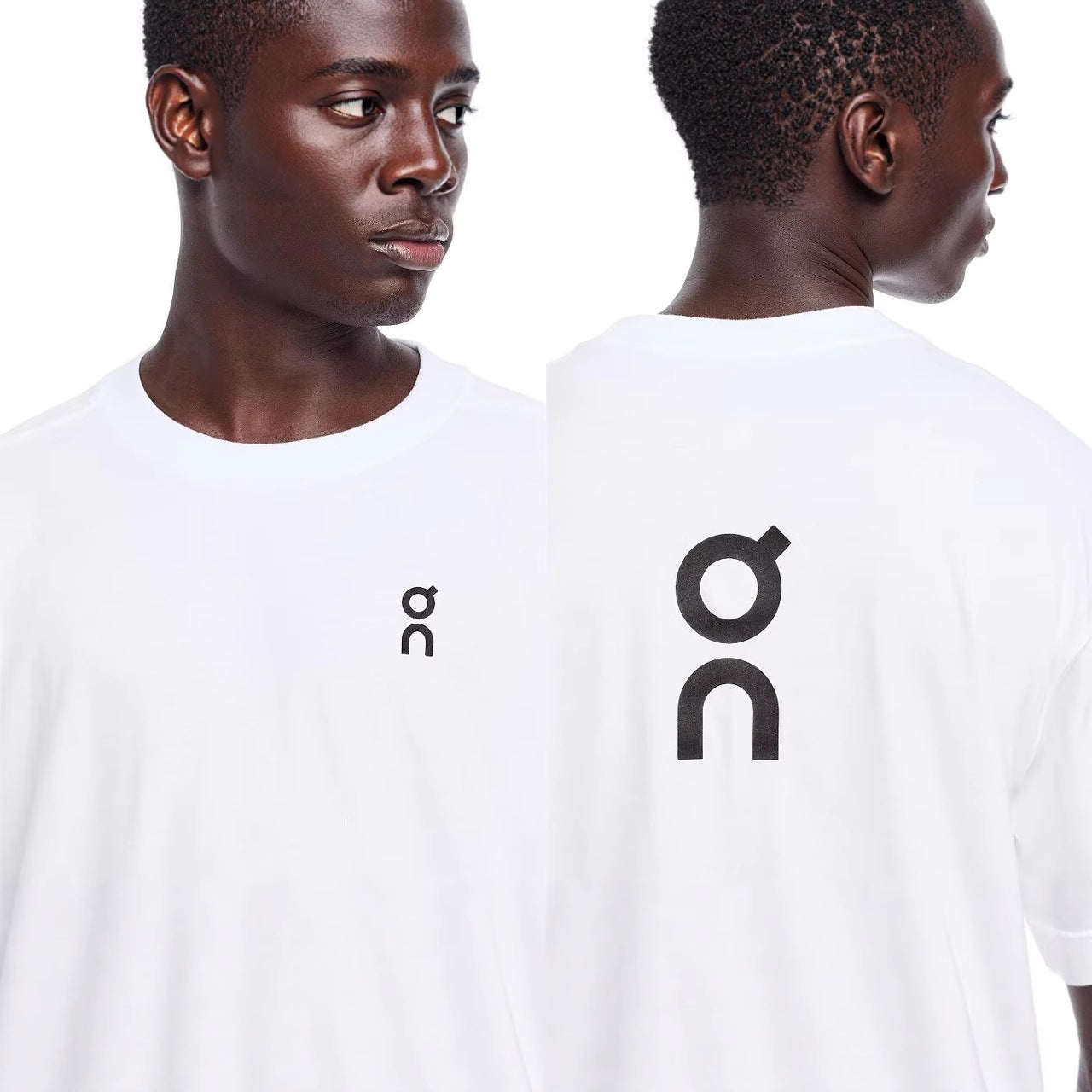 White unisex On Club T graphic cotton t-shirt front view for men and women – TeenStylo