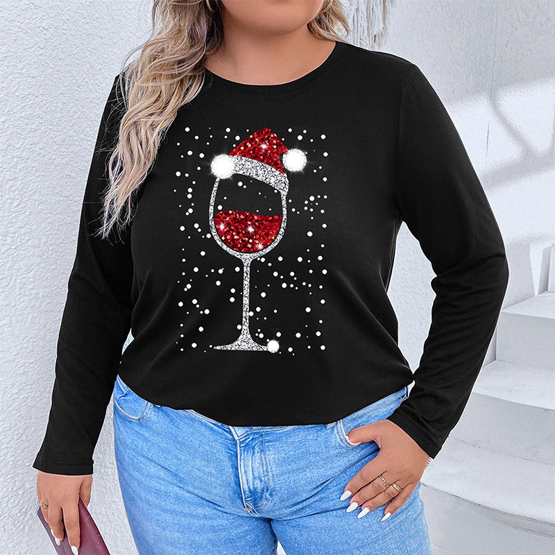Black unisex loose Christmas T-shirt back view autumn style gothic streetwear TeenStylo